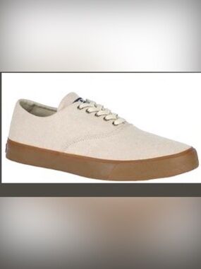 SPERRY Captain Top Sider Sneaker Wool Flannel Lace-up Cement 11.5